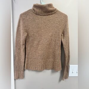 Halogen Wool Blend Cowl Neck Sweater in Tan